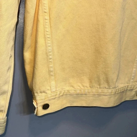 DREW Drew House Designer Floral Denim Yellow Logo Trucker Button Jacket XXS - Picture 10 of 10